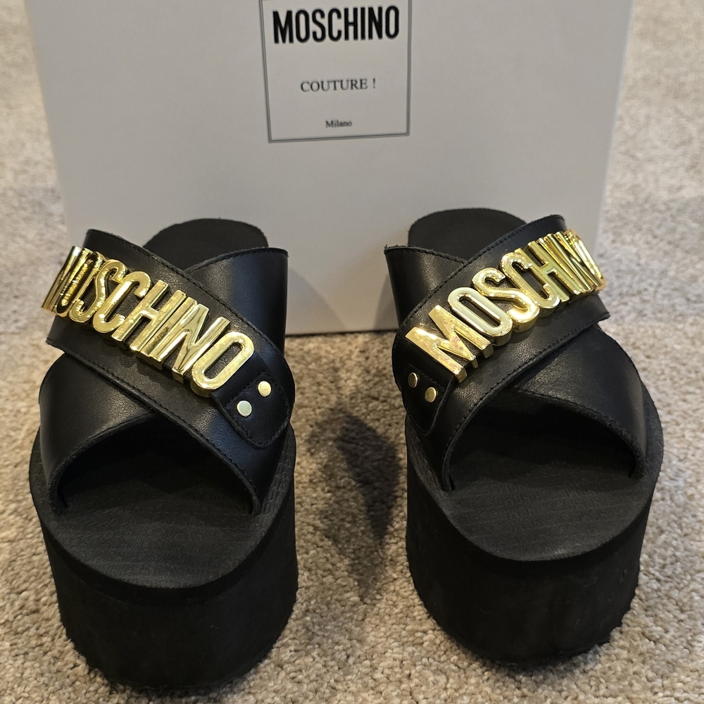 Authentic Moshino Wedge Sandals